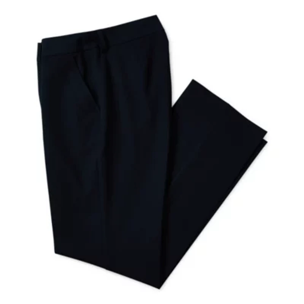 Worthington Womens Adaptive Easy-on + Easy-off Straight Low Rise Curvy Fit Trouser