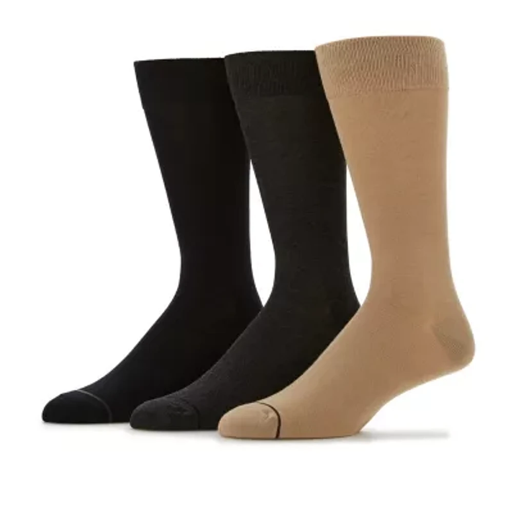 Stafford Super Soft Lux Mens 3 Pair Big and Tall Crew Socks