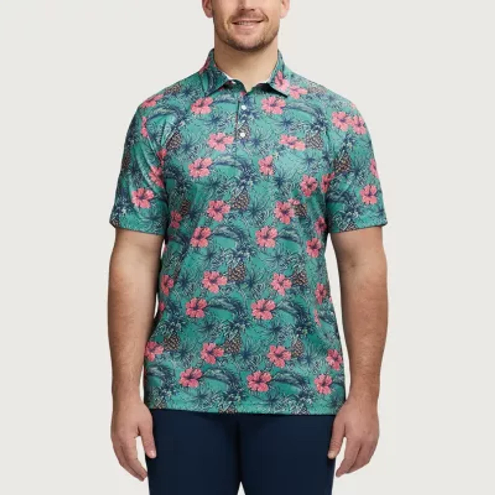 IZOD Sunshield Performance Big and Tall Mens Classic Fit Short Sleeve Polo Shirt