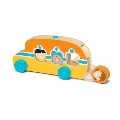 Melissa & Doug Go Tots Roll & Ride Bus Interactive Toy