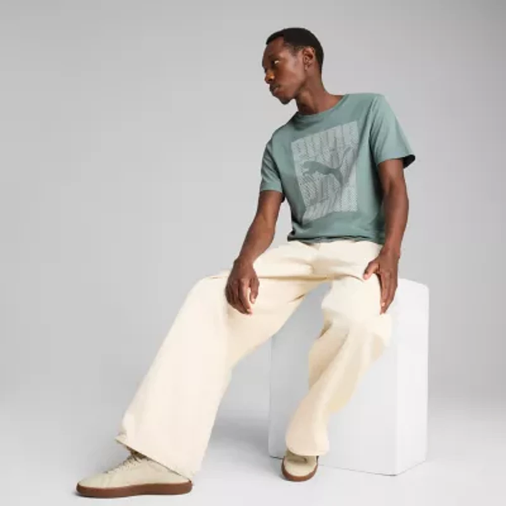 PUMA Mens Crew Neck Short Sleeve Regular Fit Graphic T-Shirt