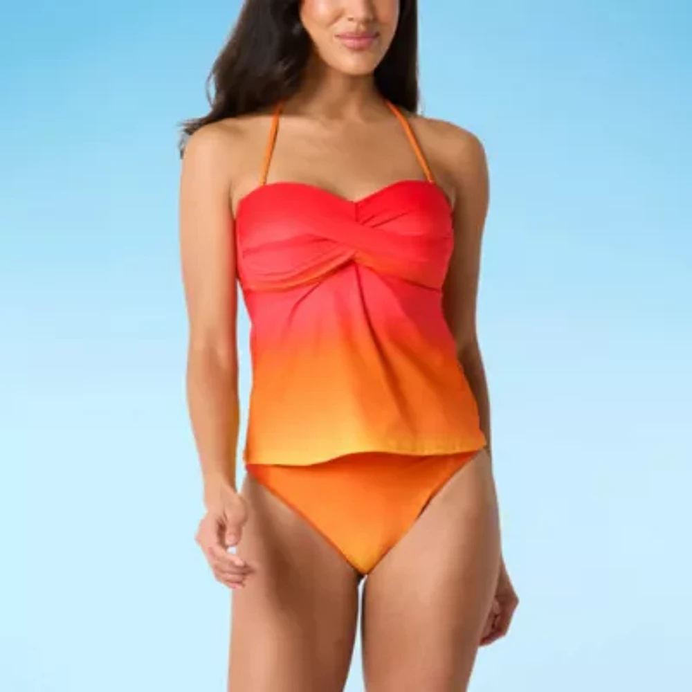 Mynah Womens Lined Ombre Tankini Swimsuit Top