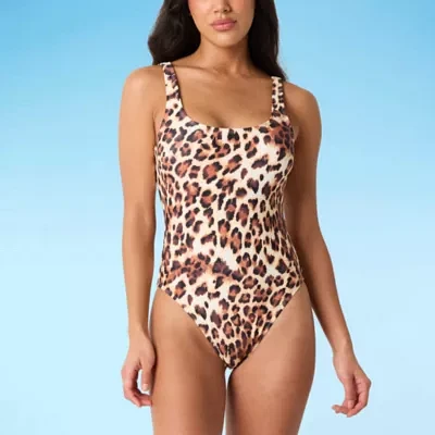 Mynah Womens Animal Print One Piece Swimsuit