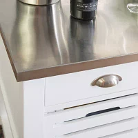 Robbin Stainless Steel-Top Kitchen Cart