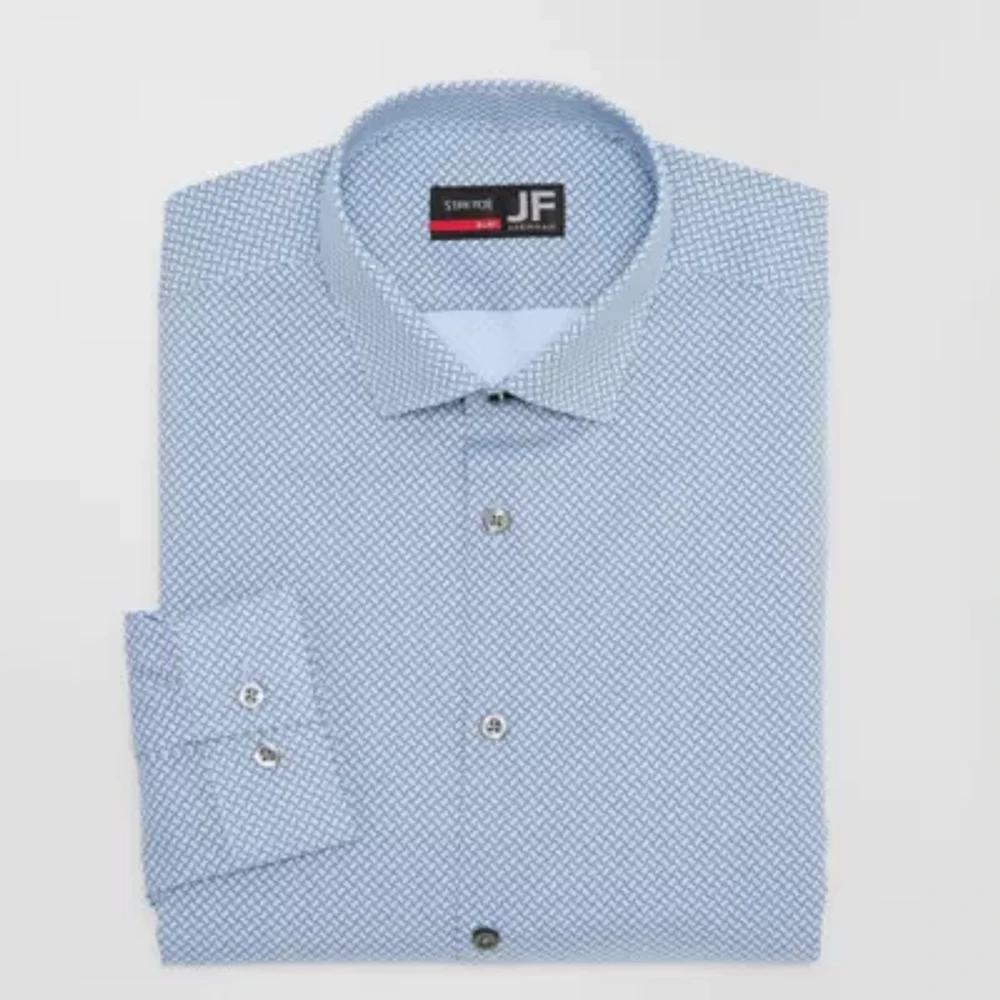 J. Ferrar 360 Stretch Performance Mens Slim Fit Wrinkle Free Long Sleeve Dress Shirt