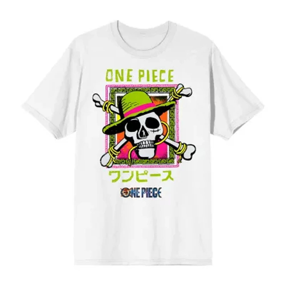 Novelty One Piece Mens Crew Neck Short Sleeve Relaxed Fit Graphic T-Shirt
