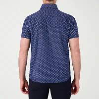 Report Collection Performance Mens Short Sleeve Modern Fit Wrinkle Free Button-Down Shirt