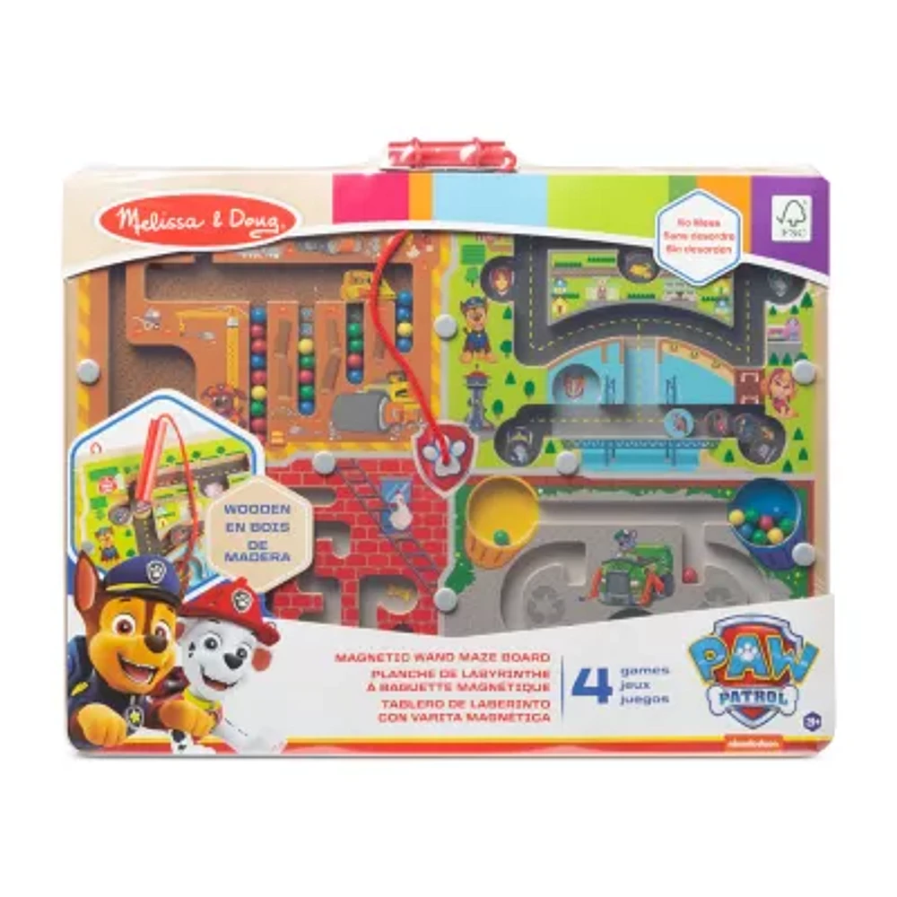 Melissa & Doug Paw Patrol 2 Wooden Magnetic Wand Maze Board Interactive Toy