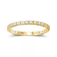 1/2 CT.T.W. Natural Diamond 14K Yellow Gold Eternity Band