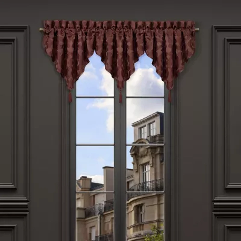 Queen Street Le Grande Maroon Rod Pocket Ascot Valance