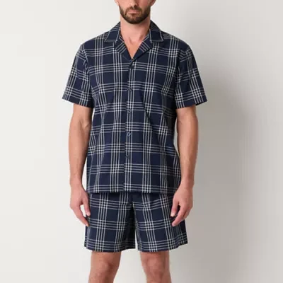 Stafford Mens Short Sleeve 2-pc. Pajama Sets