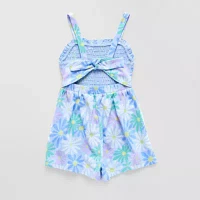 Thereabouts Little Girls Sleeveless Floral Romper