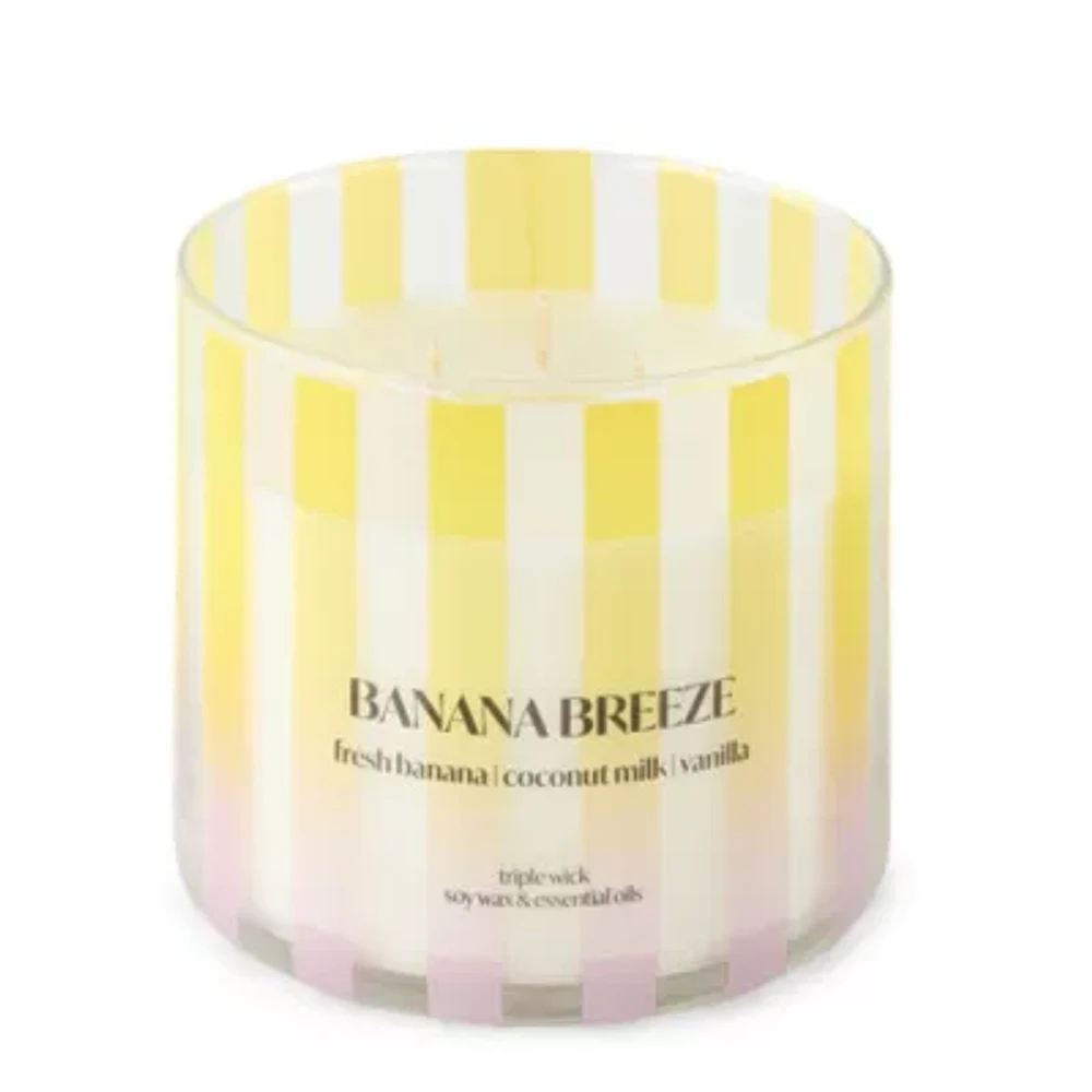 Distant Lands 14oz Banana Breeze 3-Wick Scented Jar Candle