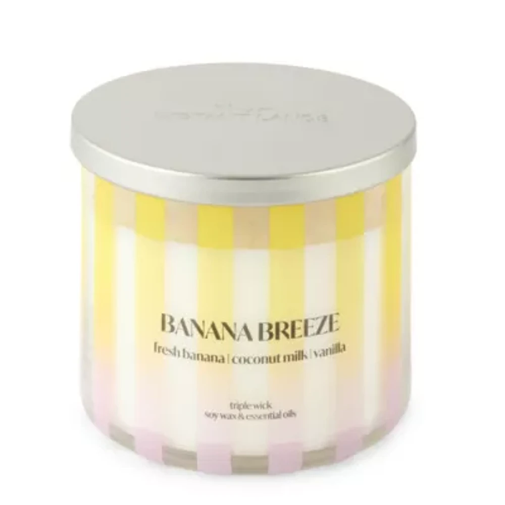 Distant Lands 14oz Banana Breeze 3-Wick Scented Jar Candle