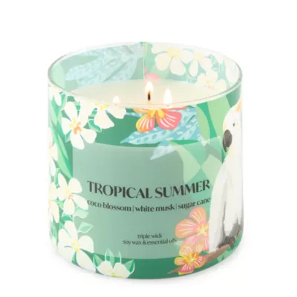 Distant Lands 14oz Tropical Summer 3-Wick Scented Jar Candle