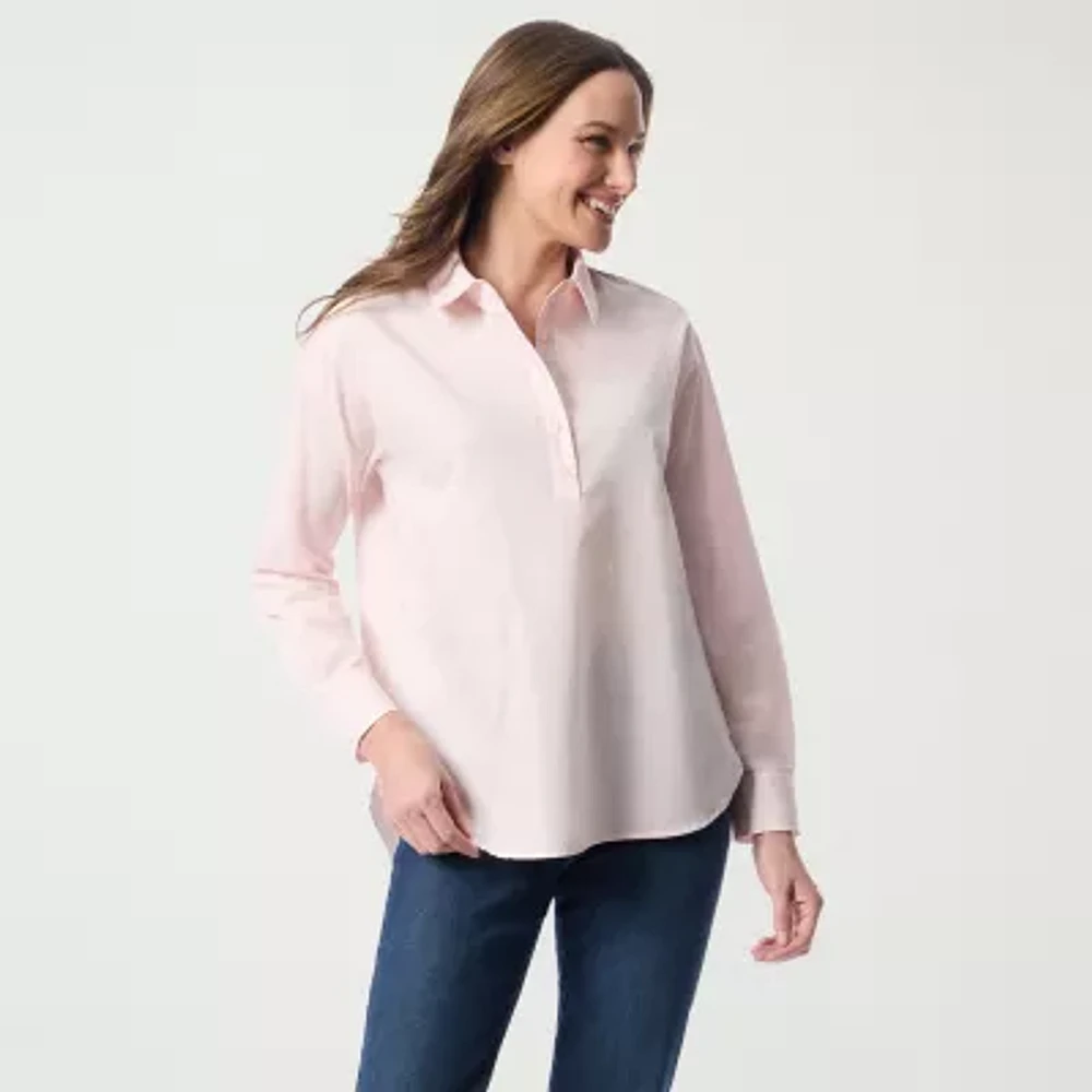 Gloria Vanderbilt Amanda Womens Long Sleeve Dress Shirt