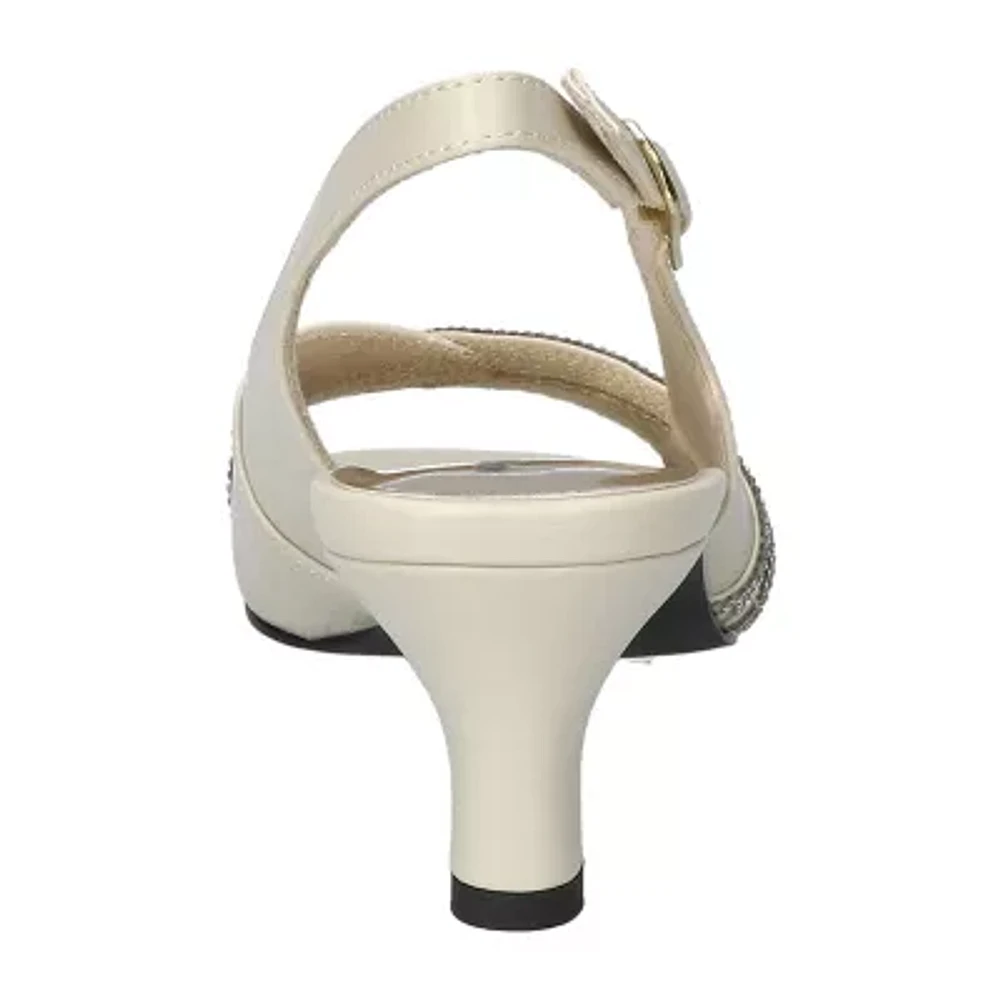 Easy Street Teton Womens Round Open Toe Stiletto Heel Pumps