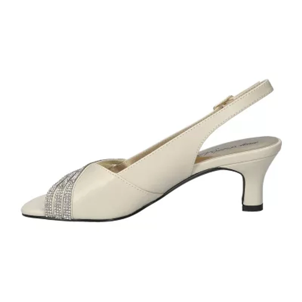 Easy Street Teton Womens Round Open Toe Stiletto Heel Pumps