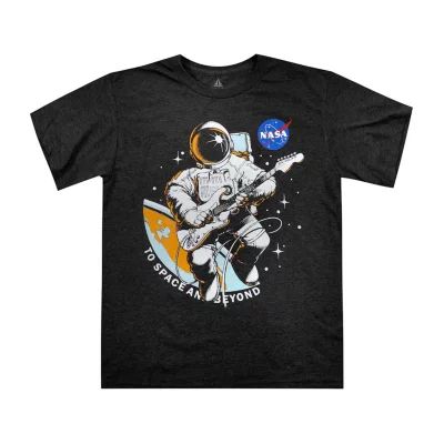 Little & Big Kid Boys Crew Neck Short Sleeve Regular Fit NASA Graphic T-Shirt