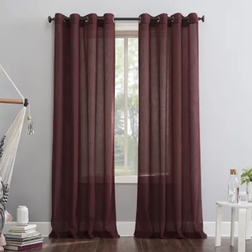 No 918 Erica Grommet Top Sheer Single Curtain Panel