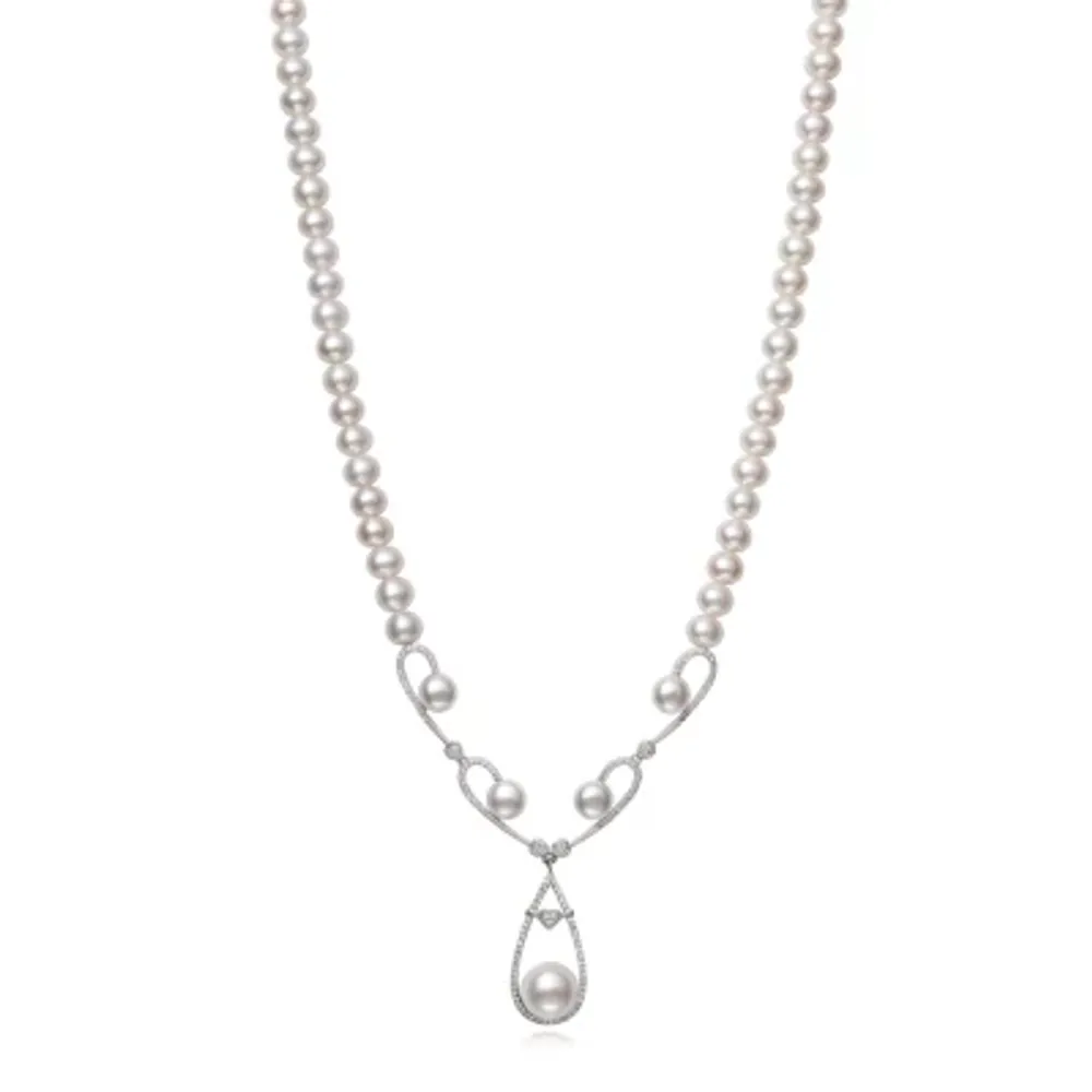 Womens White Strand Necklace