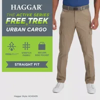 Haggar The Active Series Free Trek Urban Mens Stretch Fabric Straight Fit Cargo Pant