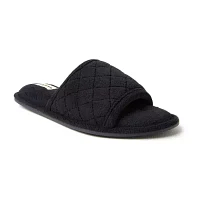 Dearfoams Beatrice Quilted Terry Womens Slip-On Slippers