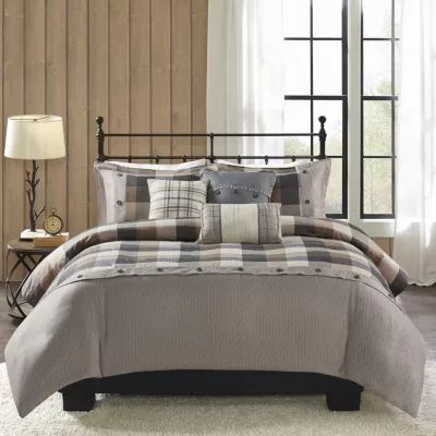 Madison Park Pioneer 6-pc. Herringbone Duvet Cover Set