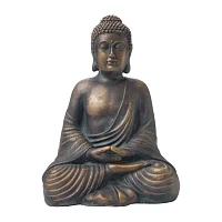 Glitzhome 19" Mgo Meditating Buddha Figurine