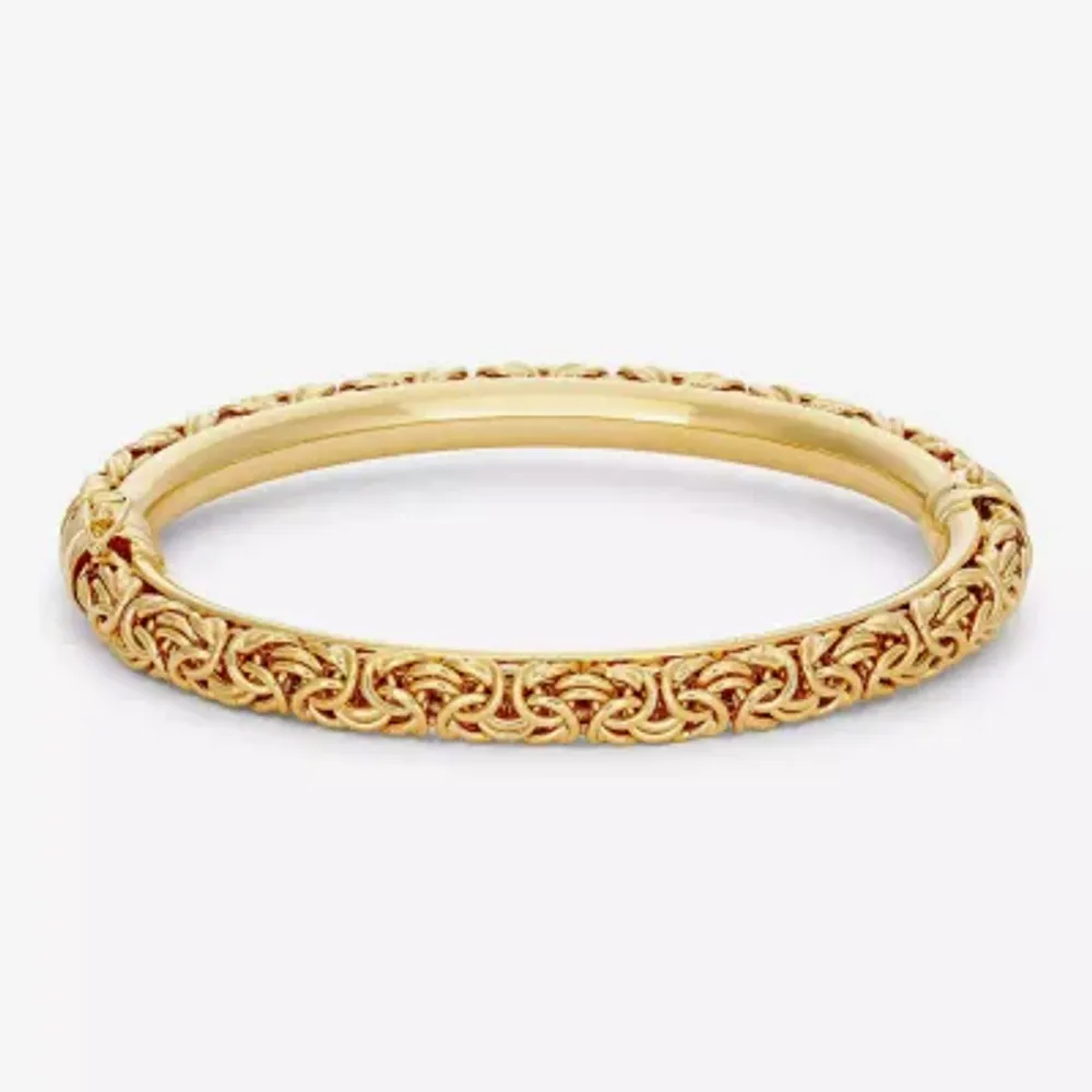 Unisex Adult 14K Gold Over Silver Bangle Bracelet