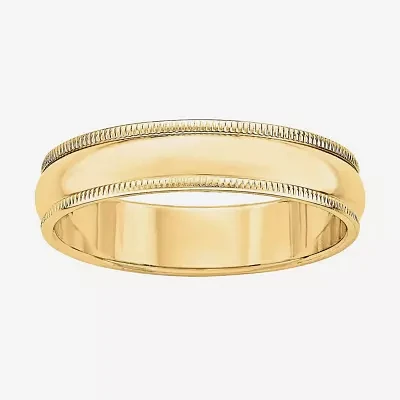 Mens 5MM 14K Gold Wedding Band