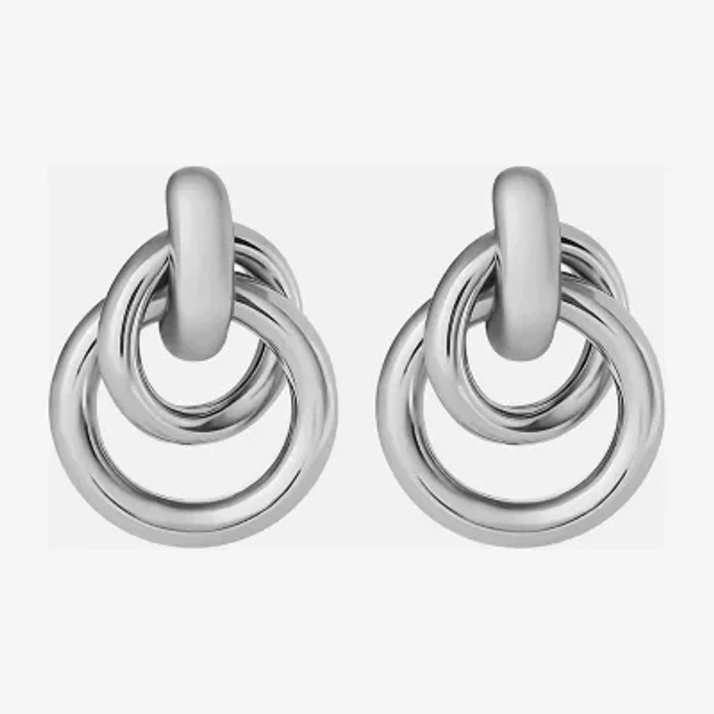 JS Jessica Simpson Silver Tone Womens Drop Earrings