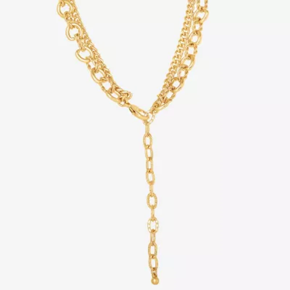 JS Jessica Simpson Gold Tone Womens Turquoise Turquoise 17 Inch Strand Necklace