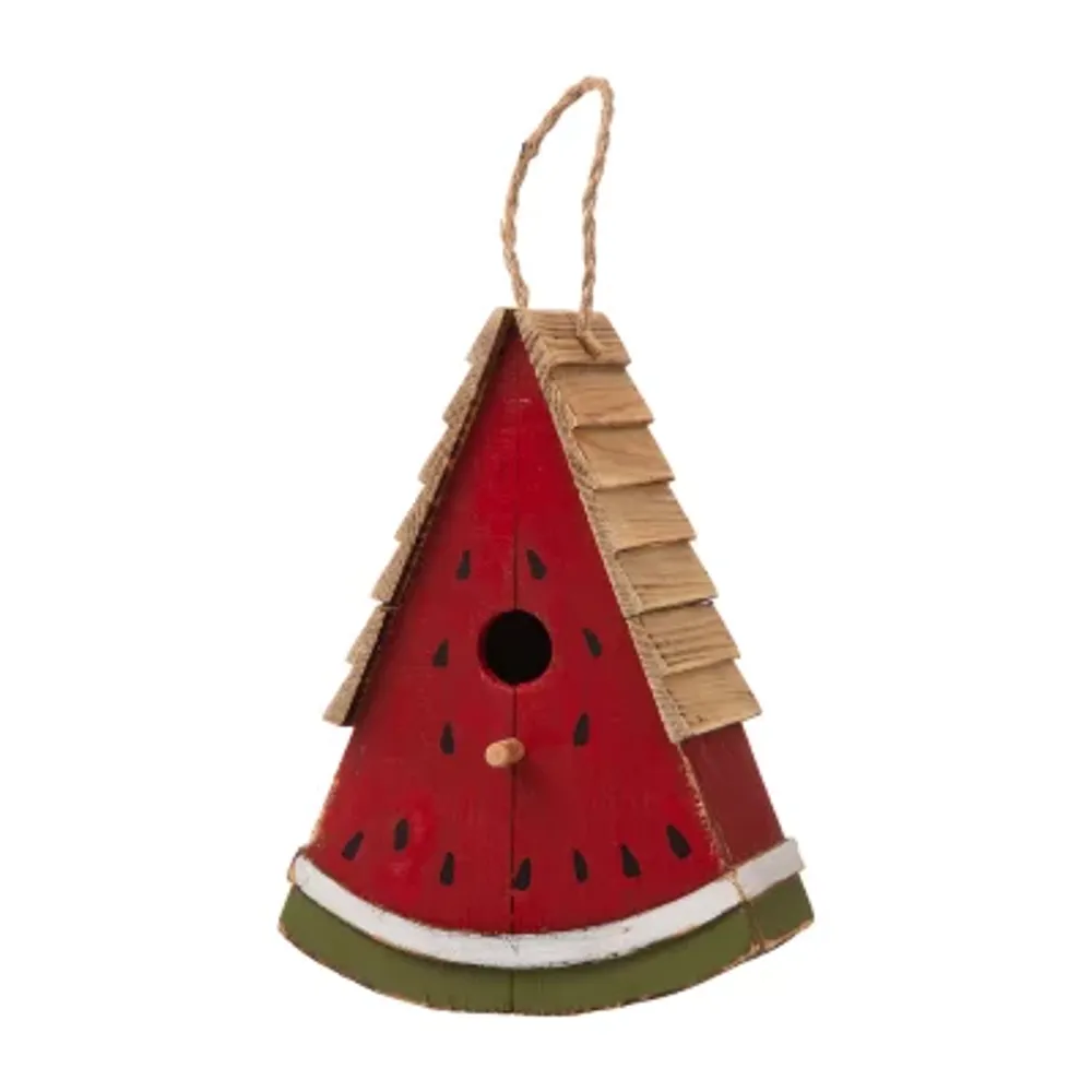 11" Height Watermelon Wood Birdhouse