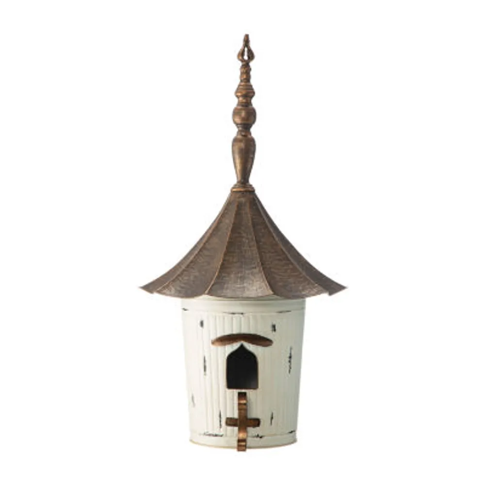 Glitzhome 29.75in Farmhouse Metal Pagoda Bird House