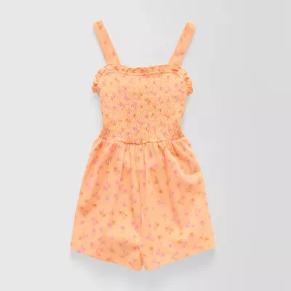 Thereabouts Little Girls Sleeveless Floral Romper