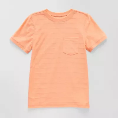 Thereabouts Little & Big Kid Boys Easy-on + Easy-off Sensory Friendly Crew Neck Short Sleeve Adaptive T-Shirt