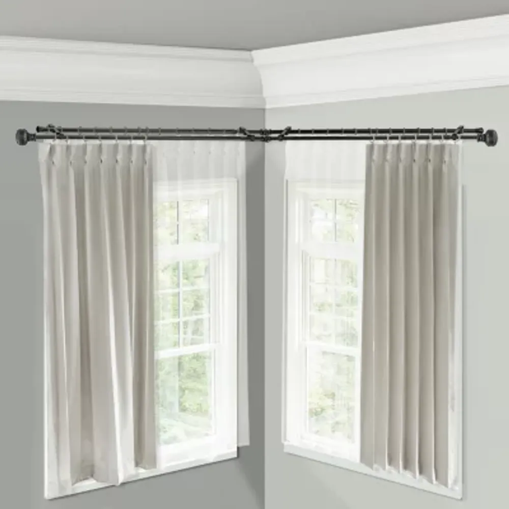 Rod Desyne Ornament Corner Window Double Curtain