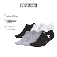 adidas Superlite Womens Multi-Pack 6 Pair Plus Tall No Show Socks