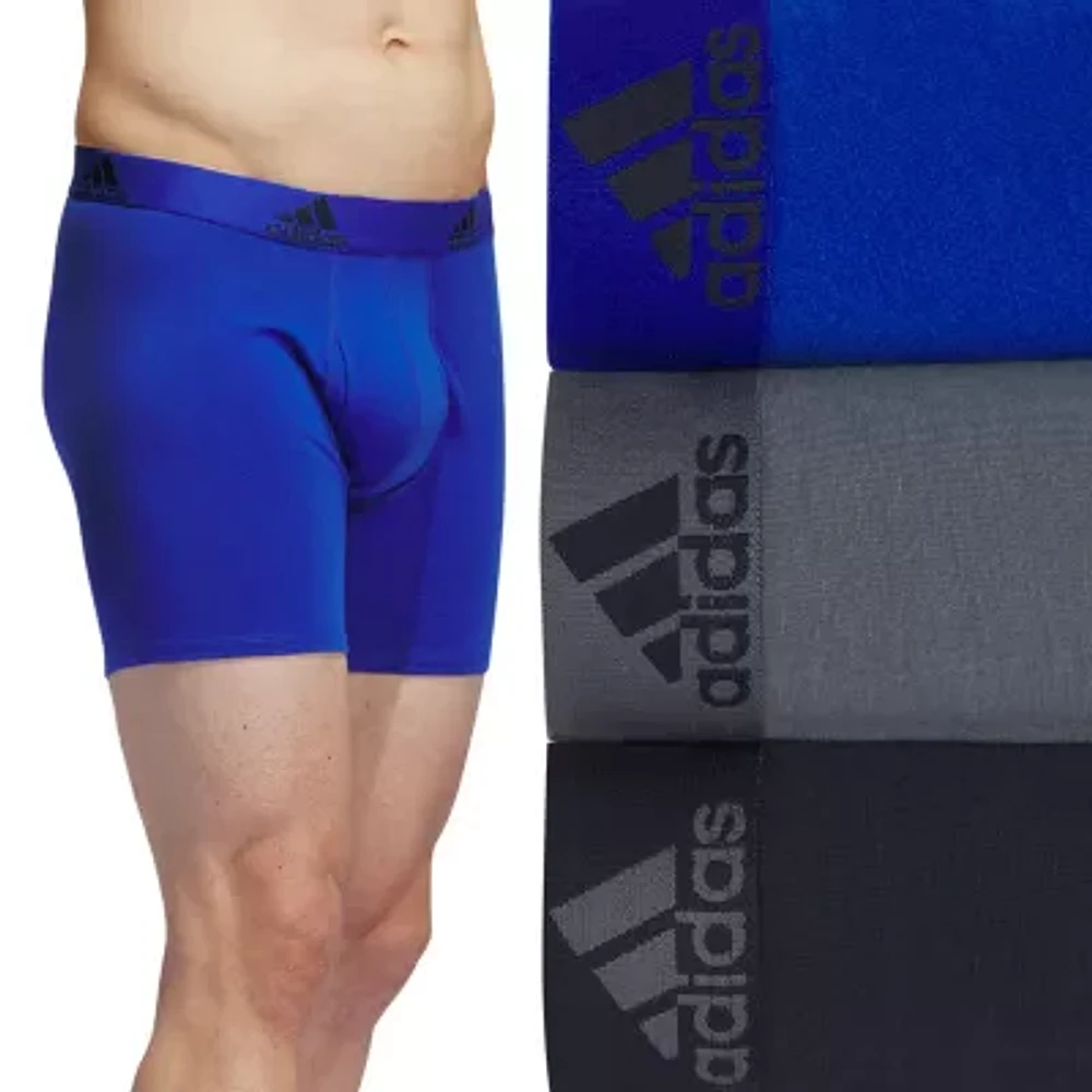adidas Stretch Cotton Mens 3 Pack Boxer Briefs
