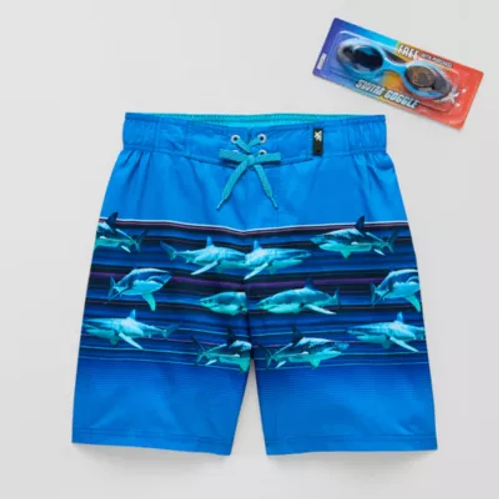 ZeroXposur Little & Big Kid Boys Shark Board Shorts