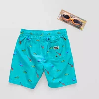 ZeroXposur Little & Big Kid Boys Shark Above The Knee Waves Swim Trunks