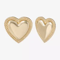 JS Jessica Simpson Gold Tone Womens Heart Drop Earrings