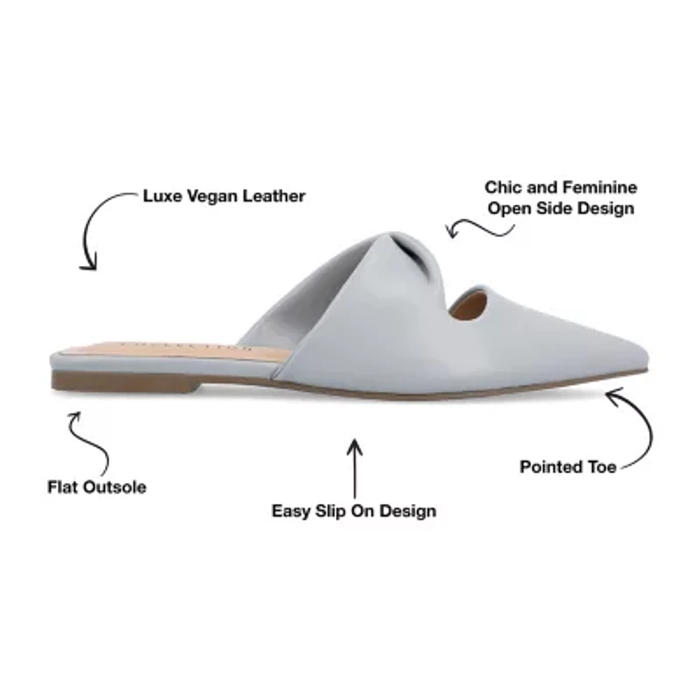 Journee Collection Enniss Womens Pointed Closed Toe Mules