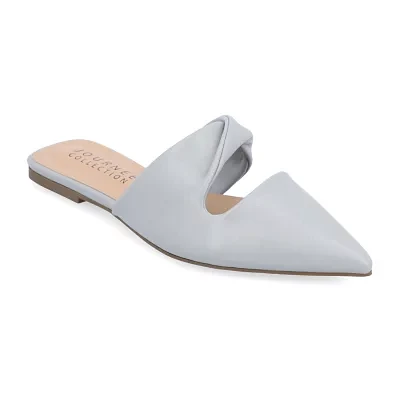 Journee Collection Enniss Womens Pointed Closed Toe Mules