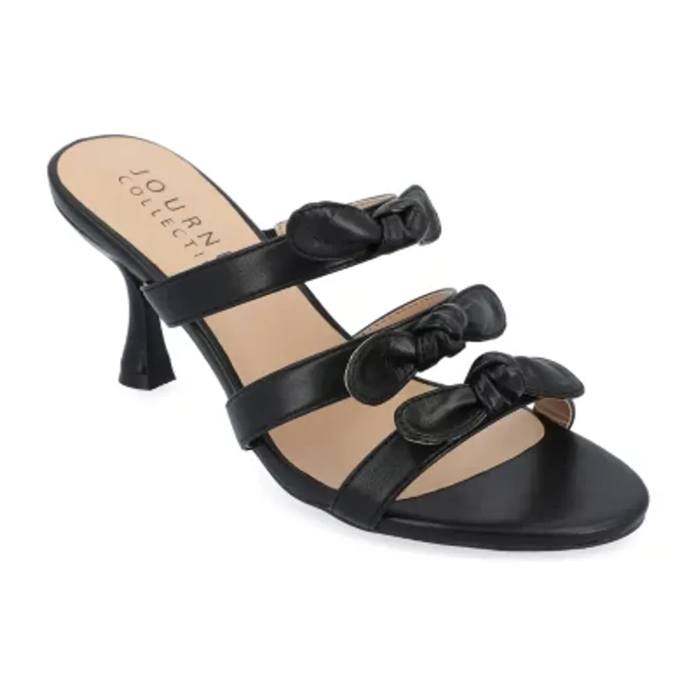 Journee Collection Kristina Womens Round Open Toe Kitten Heel Pumps