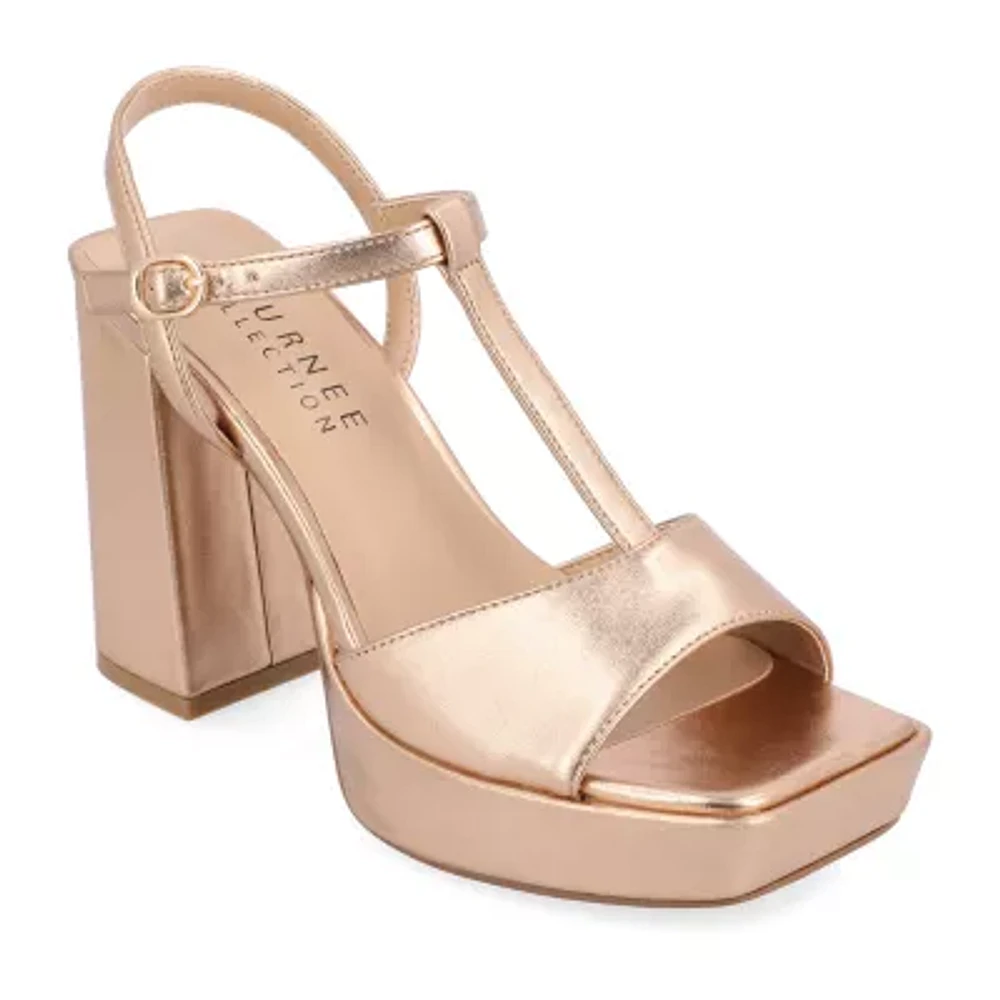 Journee Collection Womens Parson Heeled Sandals