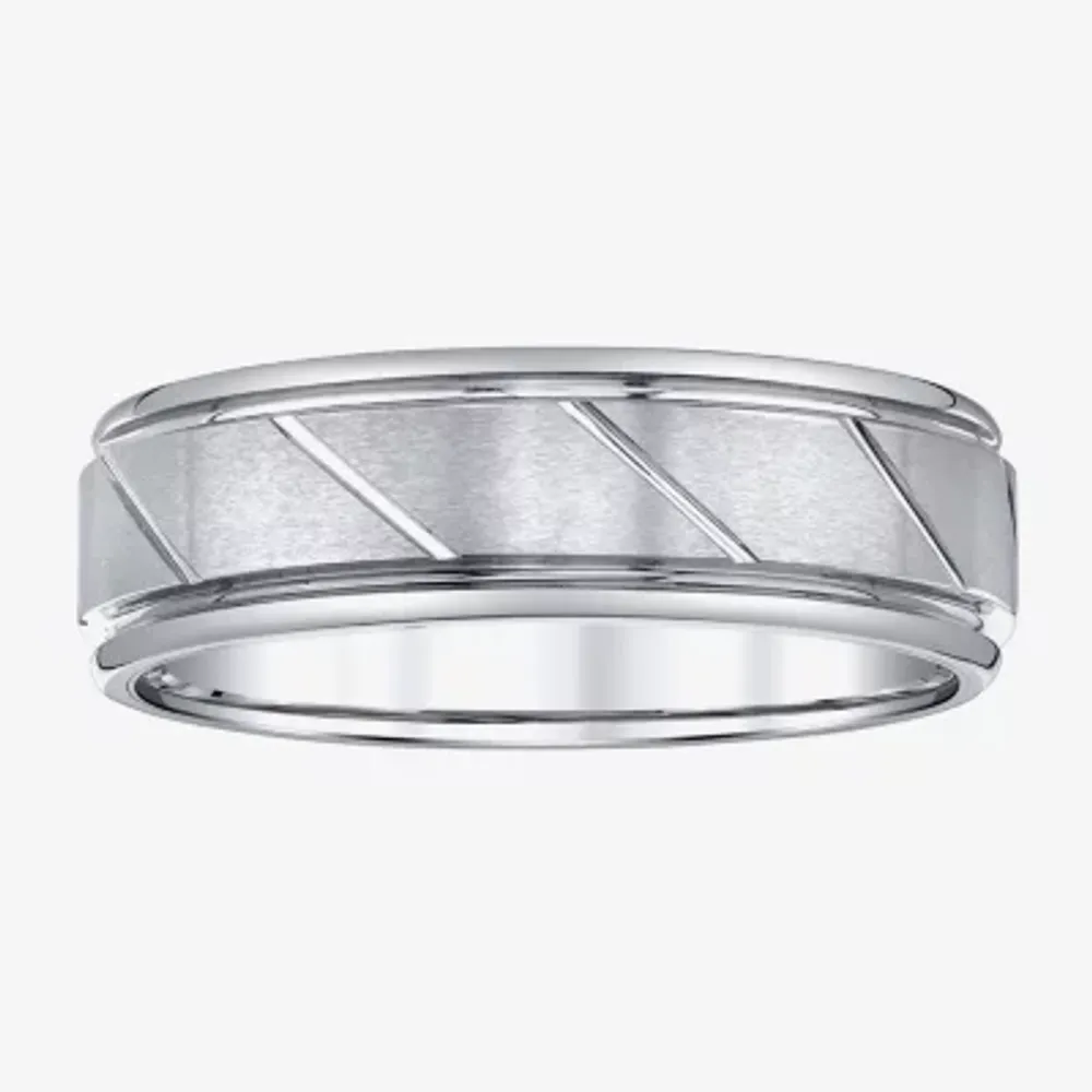 Mens 7MM Genuine Tungsten Wedding Band