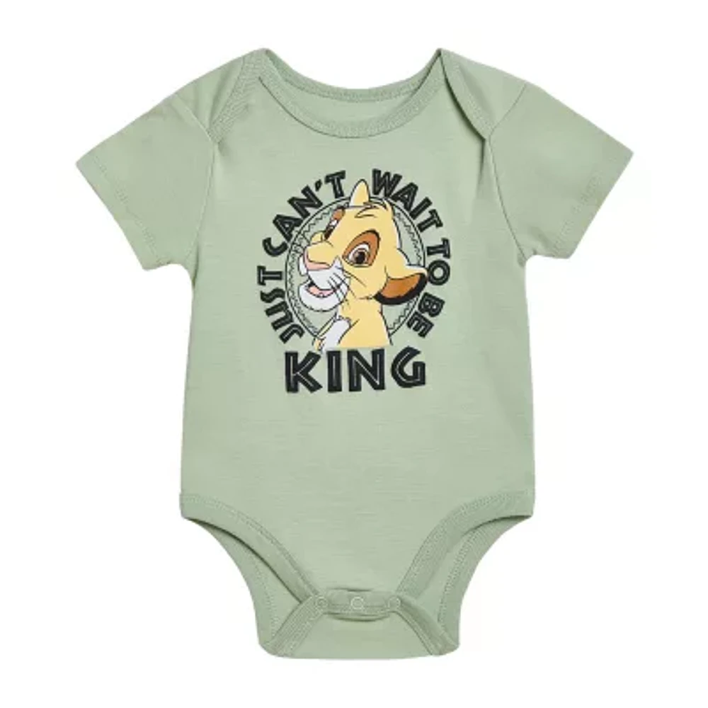 Baby Boys The Lion King Crew Neck Short Sleeve Bodysuit