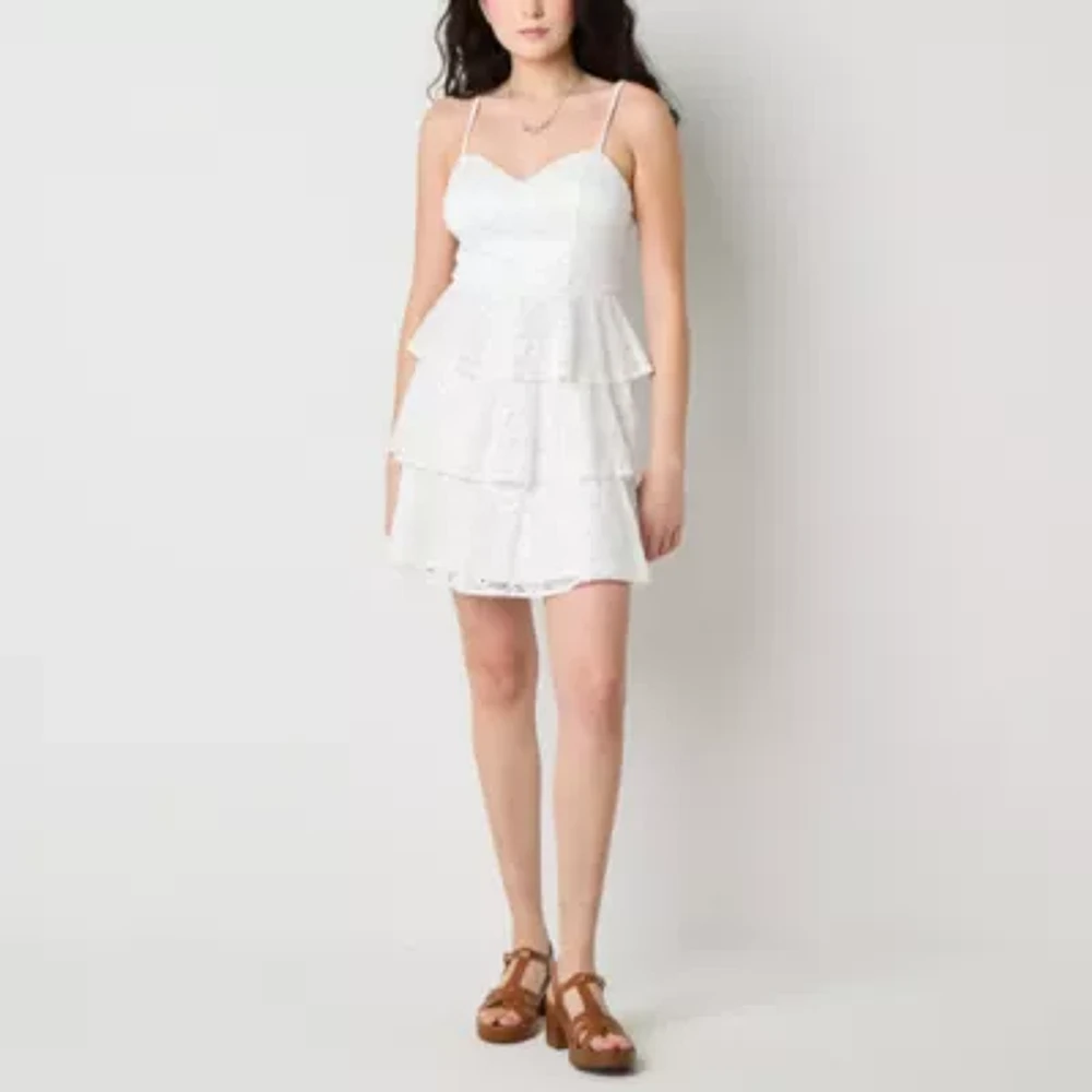 by&by Womens Juniors Fit + Flare Dress